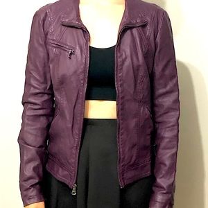 Purple Guess leather jacket